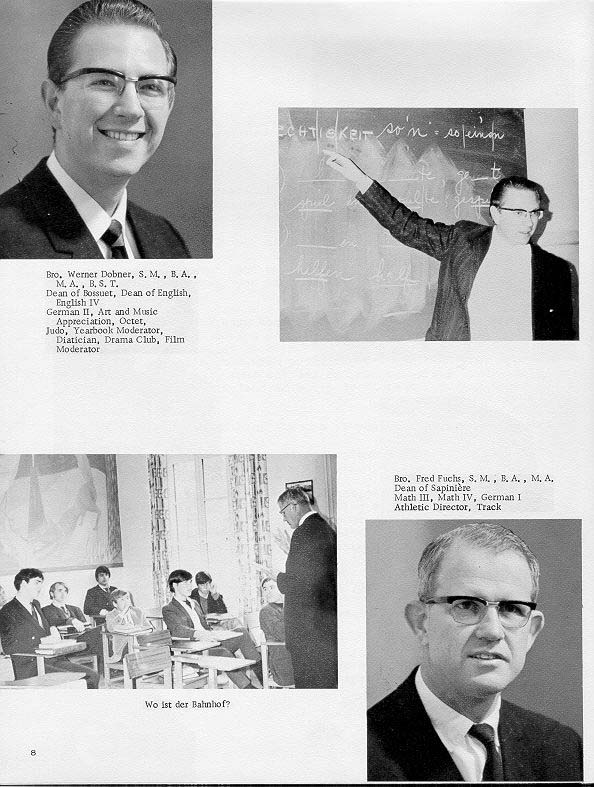 TOC  for  Villa Saint Jean International School  1970 Yearbook Le Chamois Faculty p8